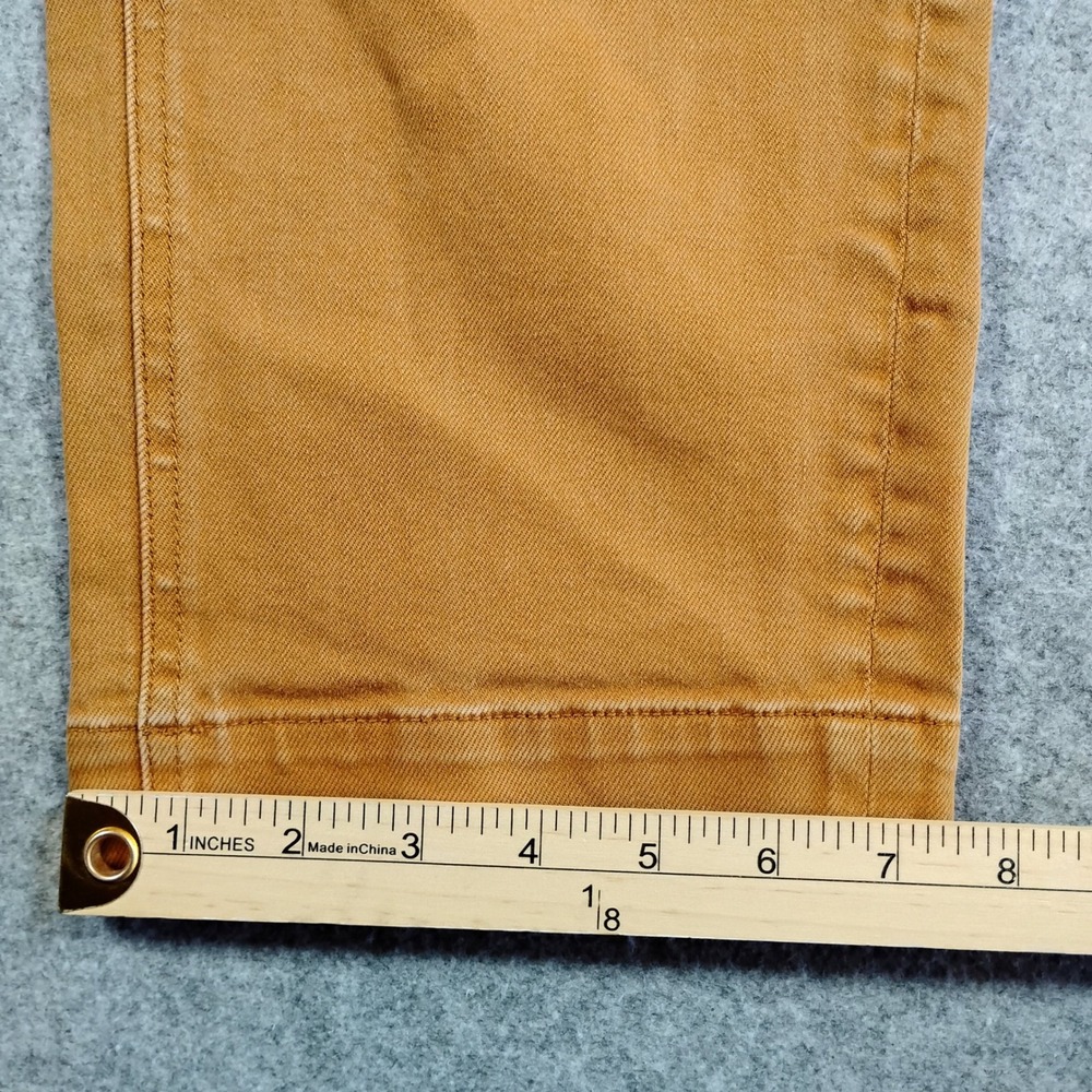 Everlane Womens Cropped Straight Leg Pants Ochre Brown High Rise Chino Size 4 - Picture 6 of 9